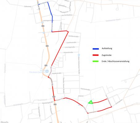 Zugstrecke Umzug 2023